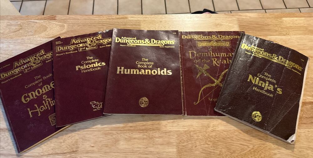 Advanced Dungeons & Dragons 2nd Edition Handbook Lot of 5 TSR AD&D
